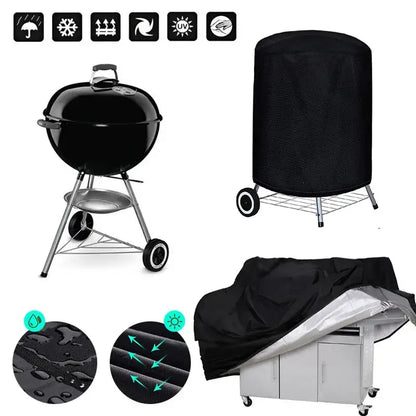 Modern black waterproof bbq grill cover outdoor kitchen protector