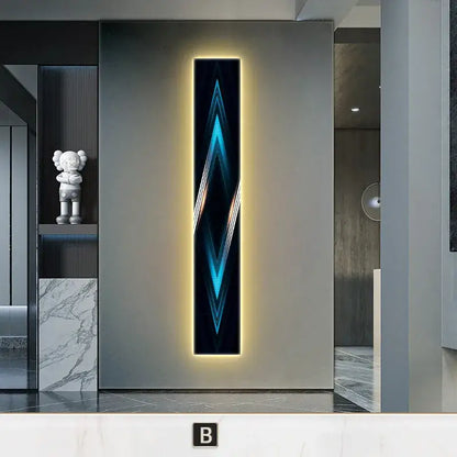 Modern black & white abstract led wall lamp – living room sconce