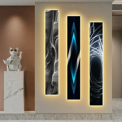 Modern black & white abstract led wall lamp – living room sconce