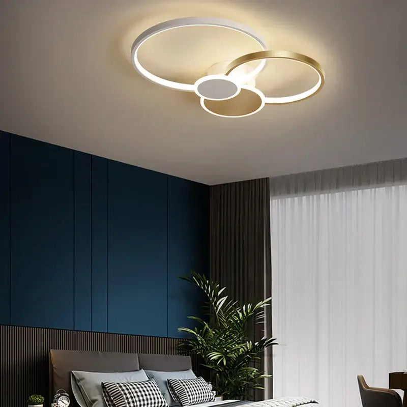 Modern black & white acrylic chandelier light for living room