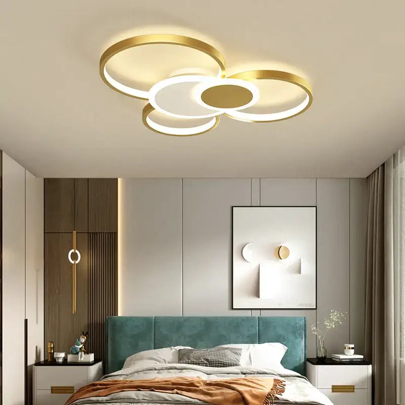 Modern black & white acrylic chandelier light for living room