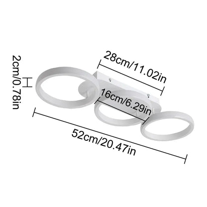 Modern black & white acrylic led ceiling lamp living room light