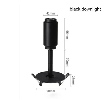 Modern black & white adjustable beam angle track spotlight shop light
