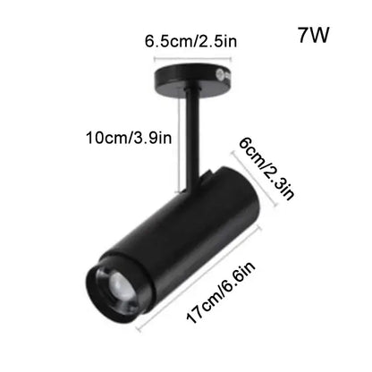 Modern black & white adjustable beam ceiling spotlight for office