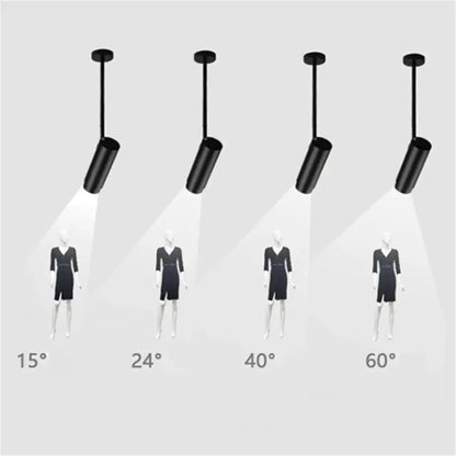 Modern black & white adjustable beam ceiling spotlight for office