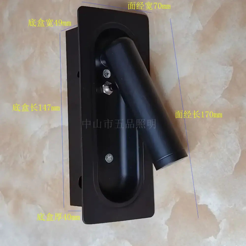 Modern black & white adjustable bedside led wall lamp bedroom light