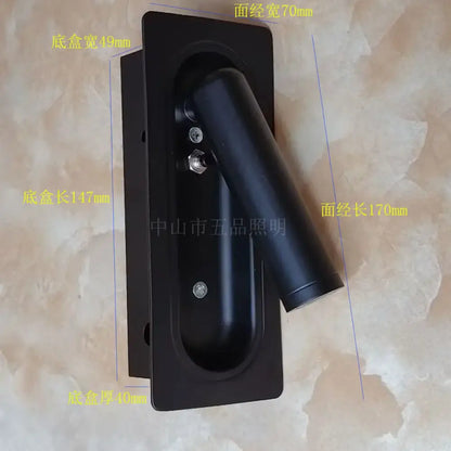Modern black & white adjustable bedside led wall lamp bedroom light