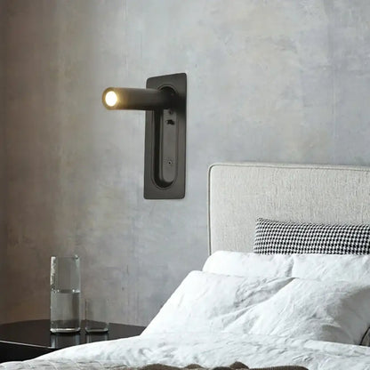 Modern black & white adjustable bedside led wall lamp bedroom light