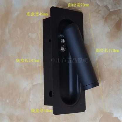 Modern black & white adjustable bedside led wall lamp bedroom light