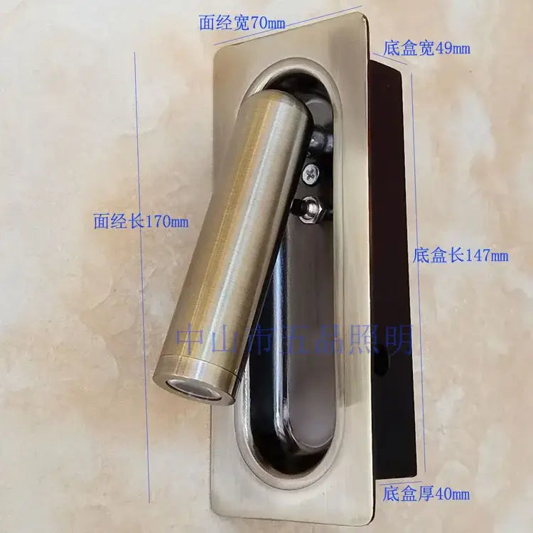 Modern black & white adjustable bedside led wall lamp bedroom light
