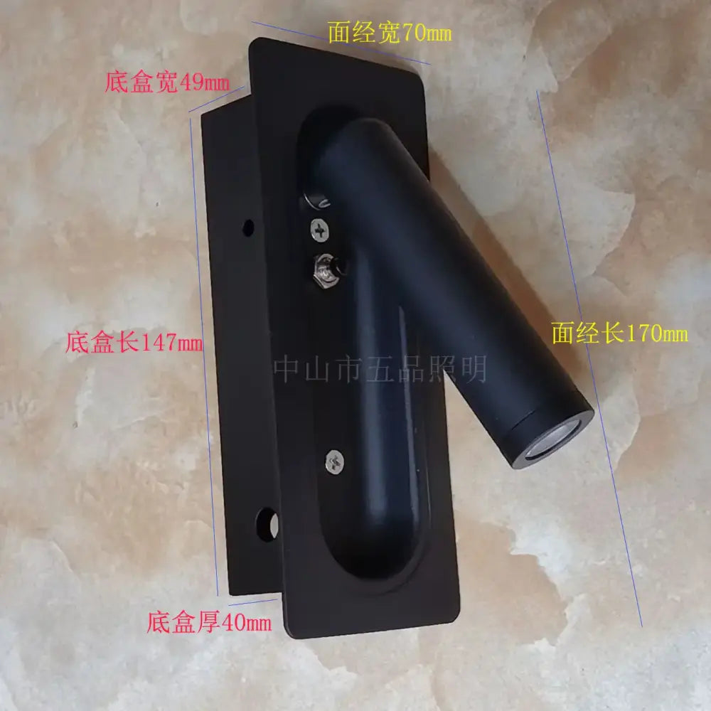 Modern black & white adjustable bedside led wall lamp bedroom light