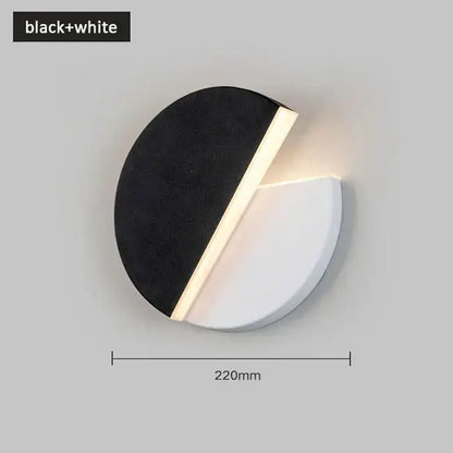 Modern black & white adjustable led wall lamp bedroom sconce