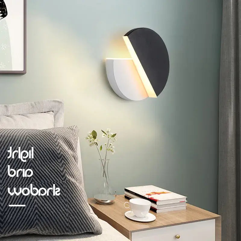 Modern black & white adjustable led wall lamp bedroom sconce