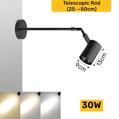 Modern black & white adjustable led wall lamp bedroom track light