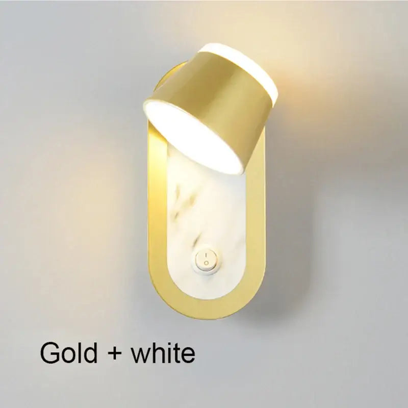 Modern black & white adjustable wall lamp bedroom led light