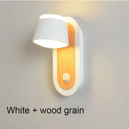 Modern black & white adjustable wall lamp bedroom led light