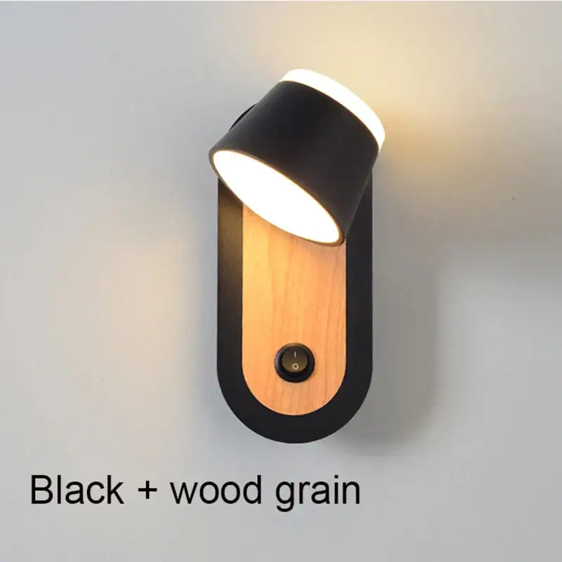 Modern black & white adjustable wall lamp bedroom led light