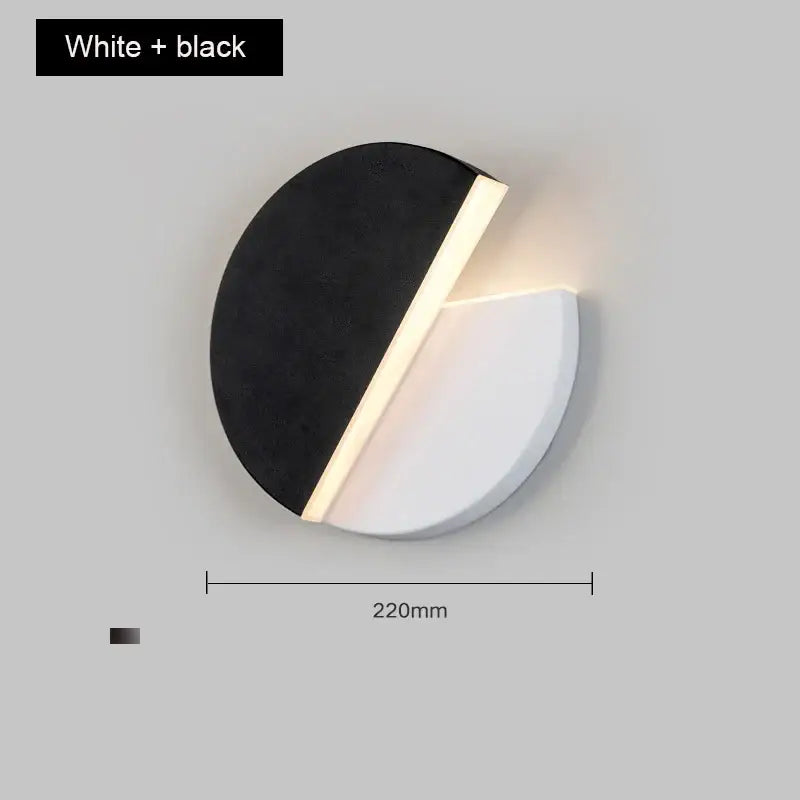 Modern black & white adjustable wall lamp bedroom reading light
