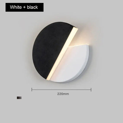 Modern black & white adjustable wall lamp bedroom reading light