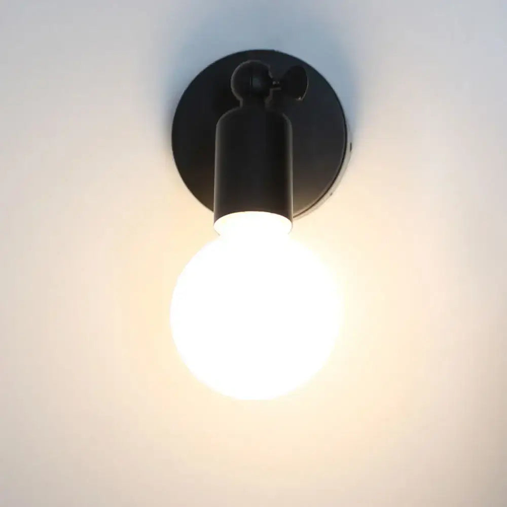 Modern black & white adjustable wall lamp holder bedroom sconce