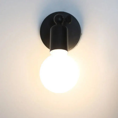 Modern black & white adjustable wall lamp holder bedroom sconce