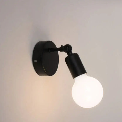 Modern black & white adjustable wall lamp holder bedroom sconce