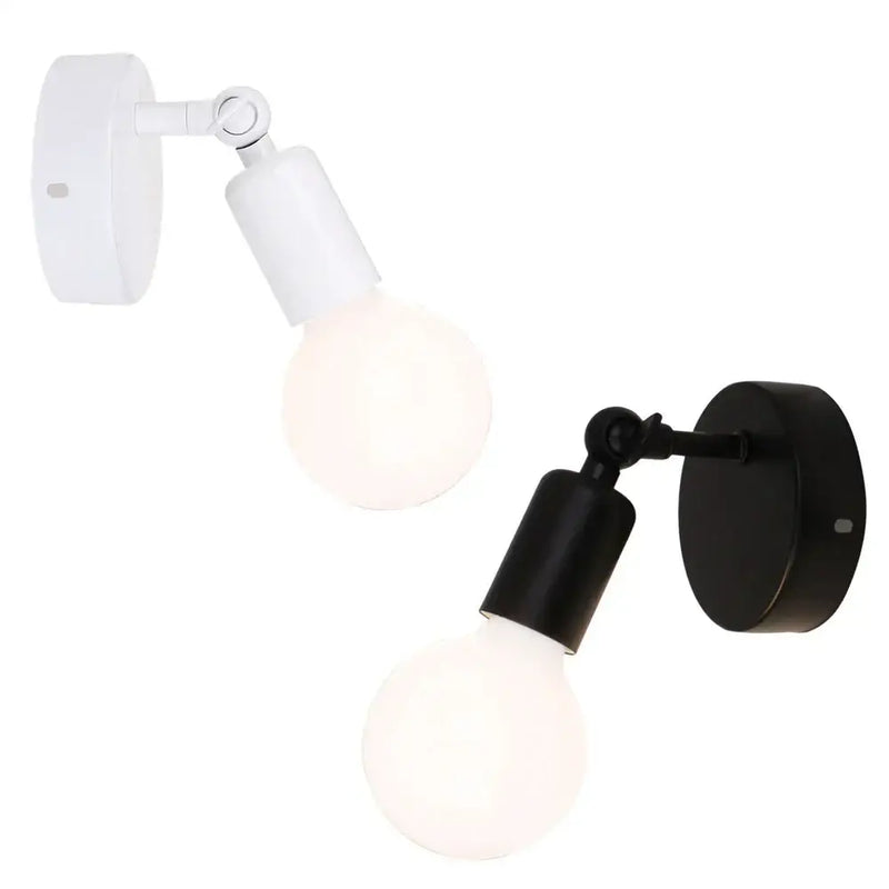 Modern black & white adjustable wall lamp holder bedroom sconce