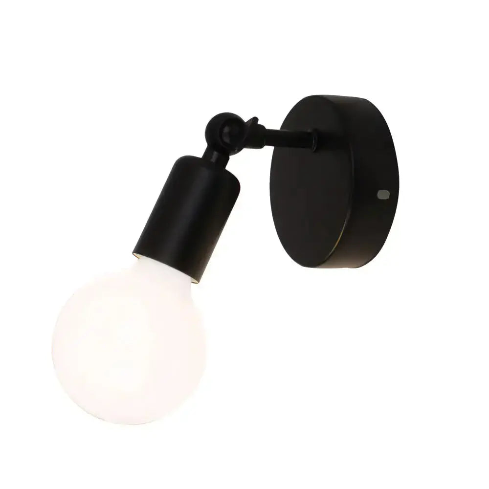 Modern black & white adjustable wall lamp holder bedroom sconce