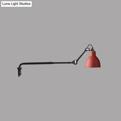 Modern black & white articulated bedroom wall lamp wired electric power