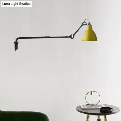 Modern black & white articulated bedroom wall lamp wired electric power