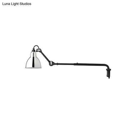 Modern black & white articulated bedroom wall lamp wired electric power