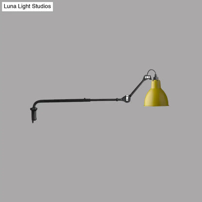 Modern black & white articulated bedroom wall lamp wired electric power