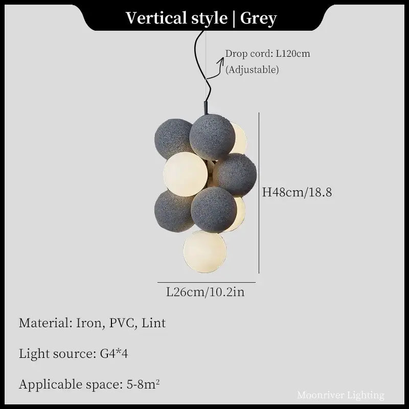 Modern black & white ball led ceiling chandelier kitchen pendant light