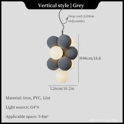 Modern black & white ball led ceiling chandelier kitchen pendant light