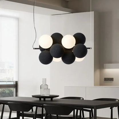 Modern black & white ball led ceiling chandelier kitchen pendant light