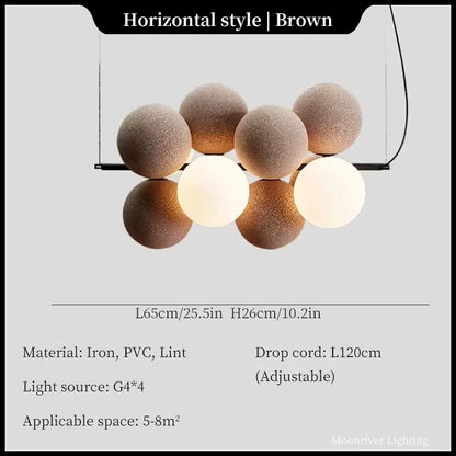 Modern black & white ball led ceiling chandelier kitchen pendant light