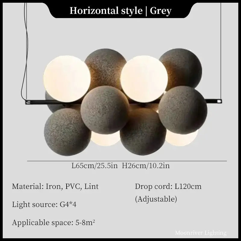 Modern black & white ball led ceiling chandelier kitchen pendant light
