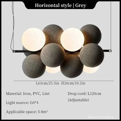Modern black & white ball led ceiling chandelier kitchen pendant light