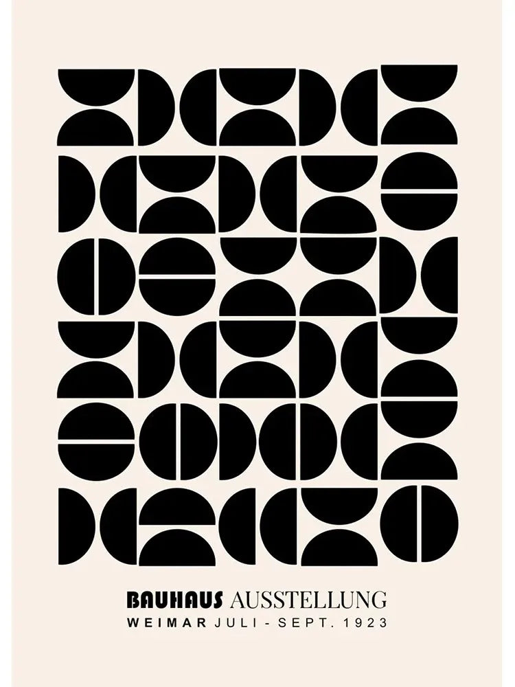 DecorBites™ Modern Black & White Bauhaus Canvas Print