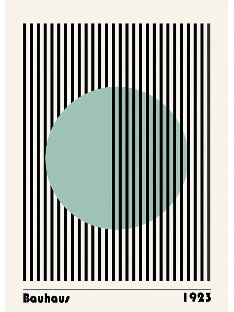 DecorBites™ Modern Black & White Bauhaus Canvas Print