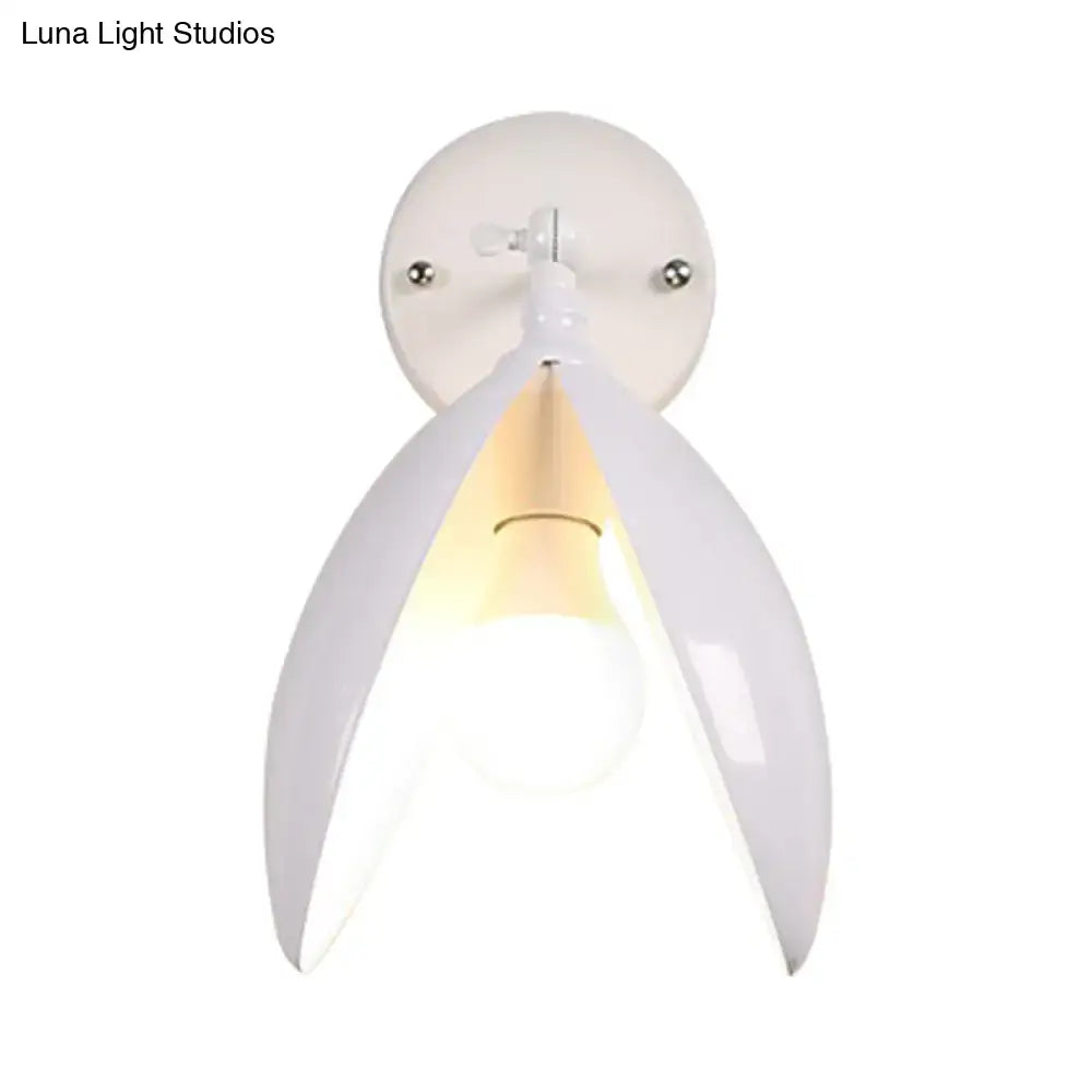 Modern black & white blooming bud wall light living room sconce