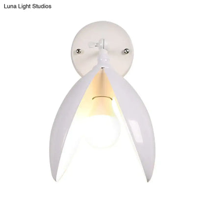 Modern black & white blooming bud wall light living room sconce