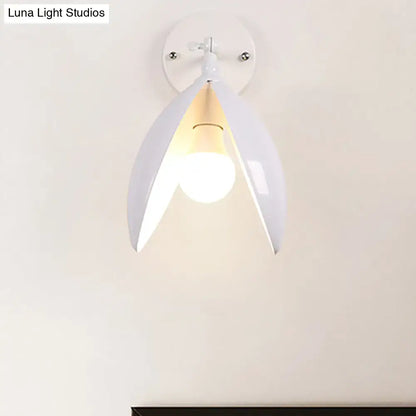 Modern black & white blooming bud wall light living room sconce