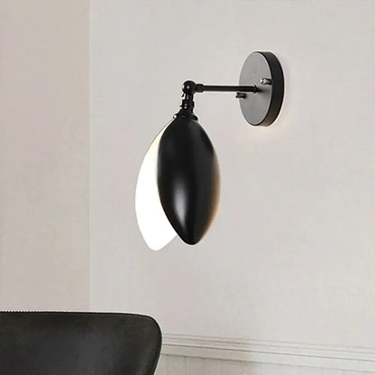 Modern black & white blooming bud wall light living room sconce