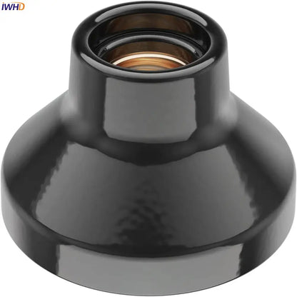 Modern black & white ceramic e27 lamp bulb holder for living room