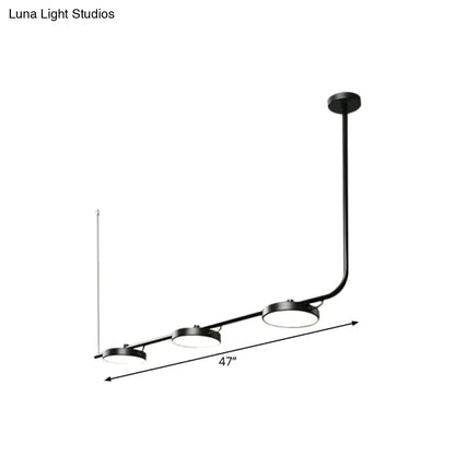 Modern black & white chandelier dining room pendant light