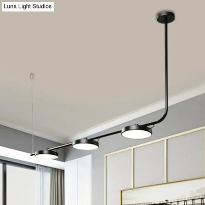 Modern black & white chandelier dining room pendant light