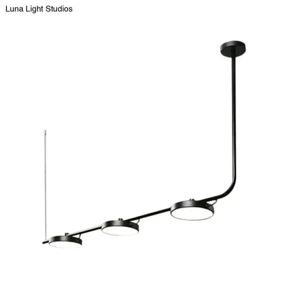 Modern black & white chandelier dining room pendant light