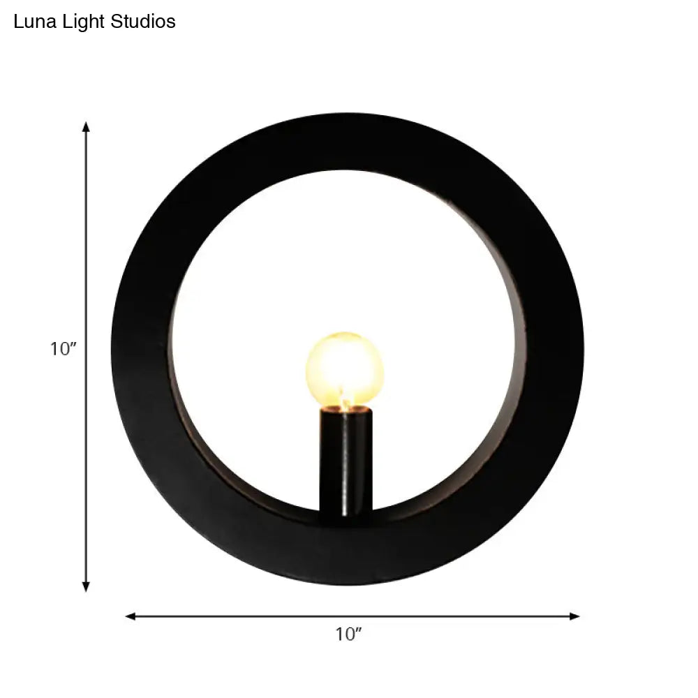 DecorBites™ Modern Black/White Circle Wall Light - Simple Metallic 1 Light Wall Lamp for Bedroom and Hallway
