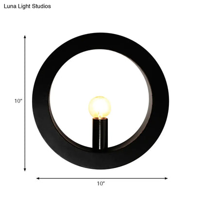 DecorBites™ Modern Black/White Circle Wall Light - Simple Metallic 1 Light Wall Lamp for Bedroom and Hallway